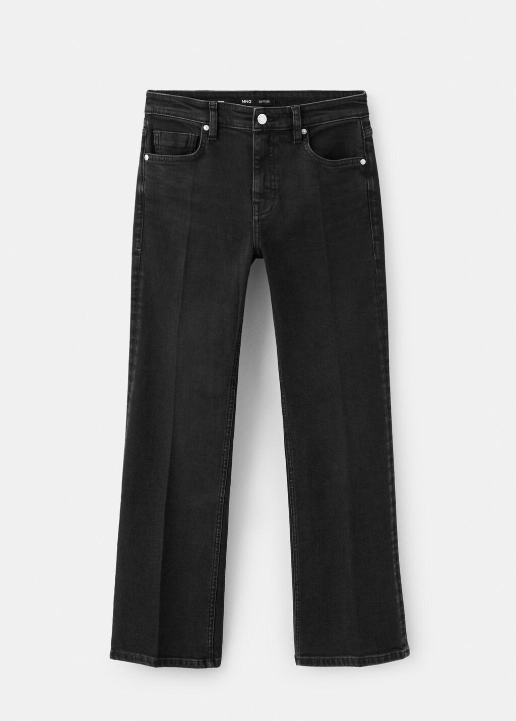 Grey Sienna Flared Cropped Jeans, Open Grey, medium