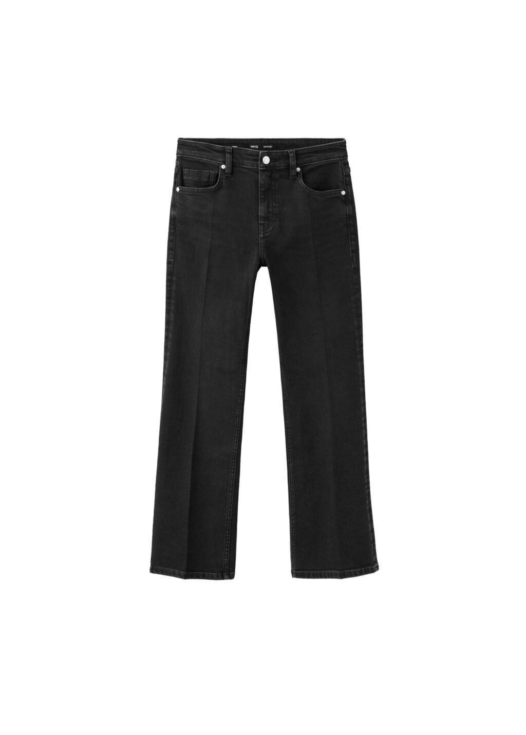 Grey Sienna Flared Cropped Jeans, Open Grey, large image number 3