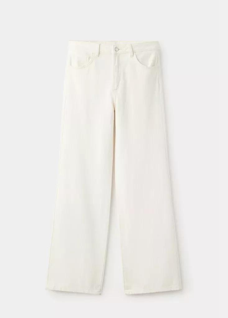 Beige Danila High-Waisted Wide Leg Jeans, Light Beige, large image number 6