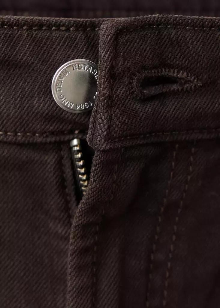 Brown High-Waisted Wide Leg Jeans, Dark Brown, large image number 7