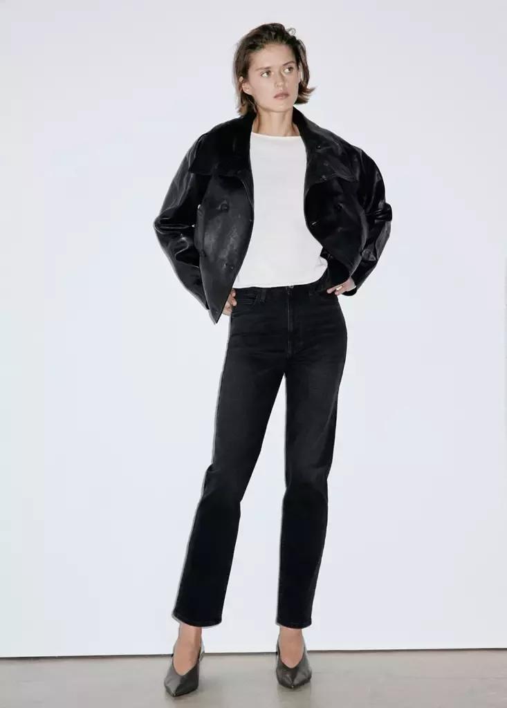 Black New Mom Comfort High-Rise Jeans, Open Grey, medium