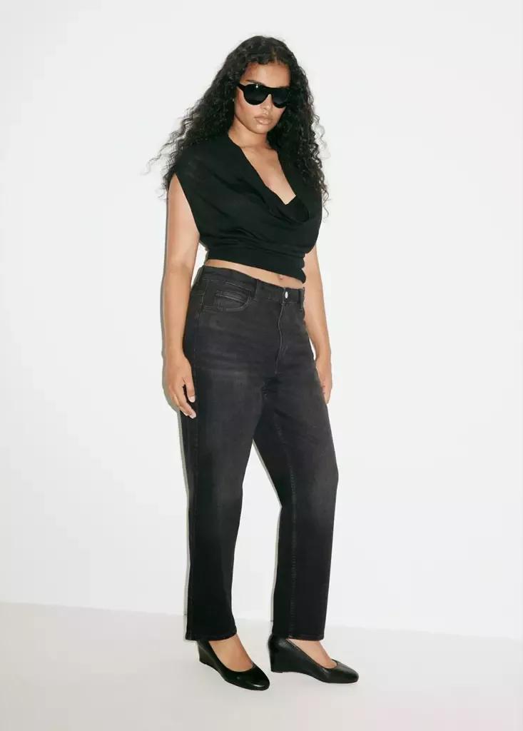 Black New Mom Comfort High-Rise Jeans, Open Grey, large image number 8