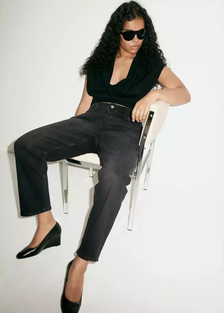 Black New Mom Comfort High-Rise Jeans, Open Grey, large image number 10