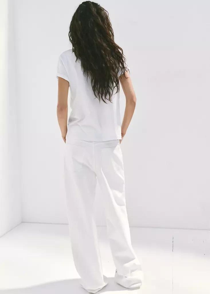 NATURAL WHITE Straight-fit jeans with studs, Natural White, large image number 2