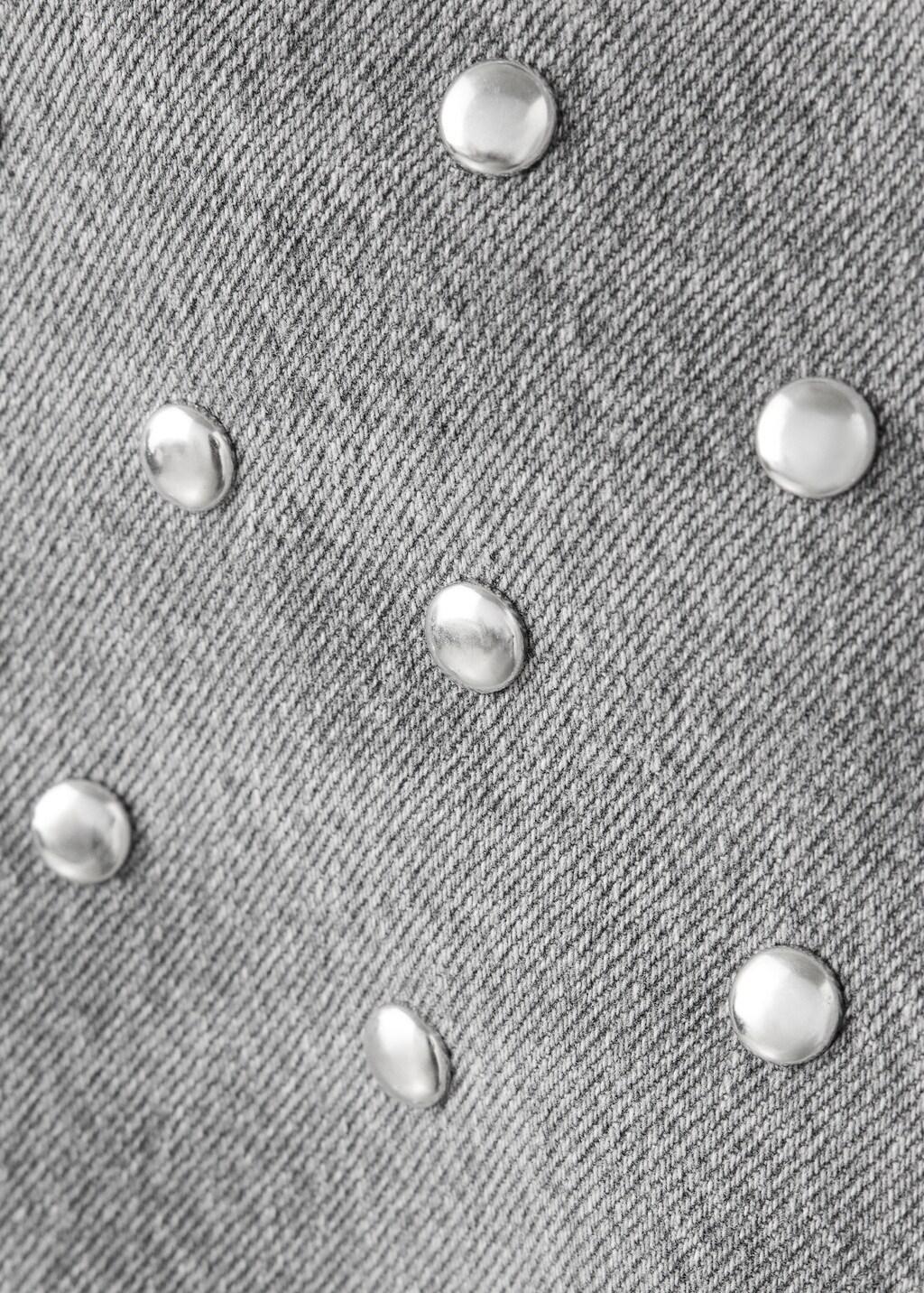 GREY Mid-rise studded jeans, Open Grey, medium