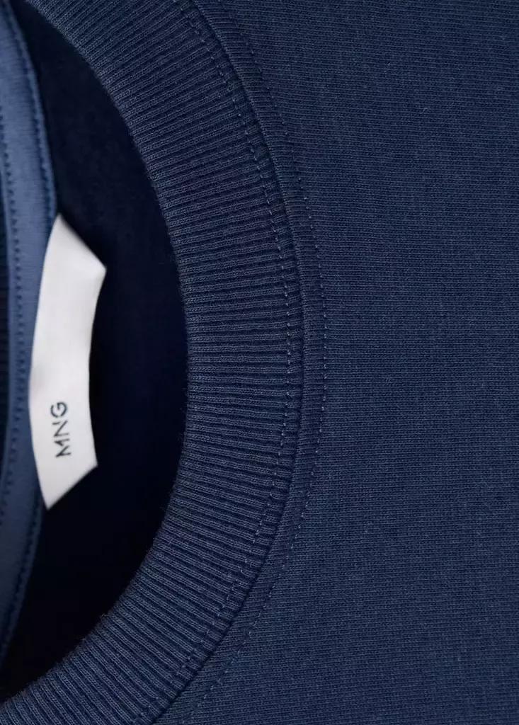 Navy Oversized T-Shirt With Printed Details, , large image number 5