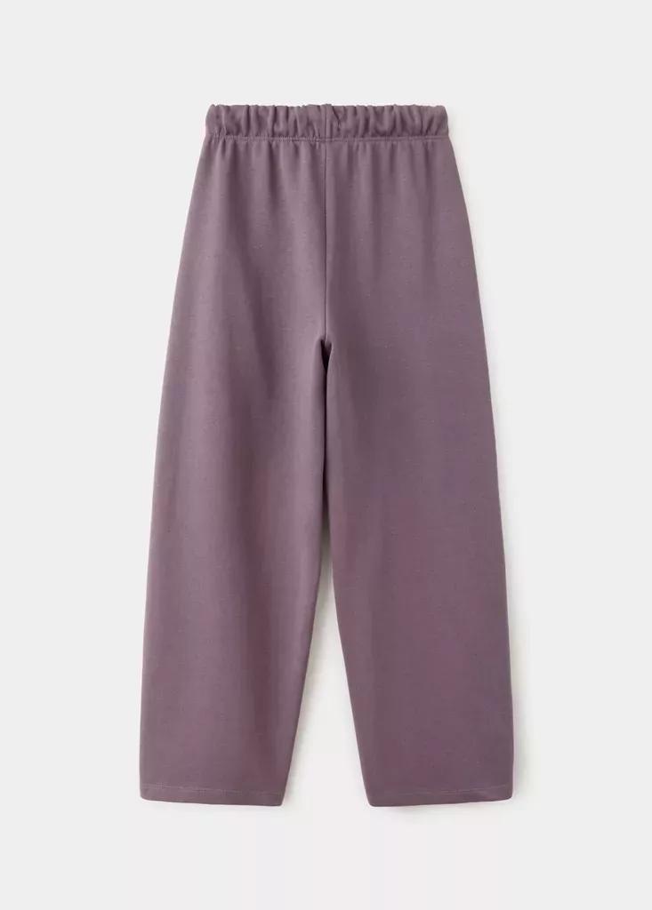 Burgundy Cotton Jogger-Style Trousers, , large image number 1