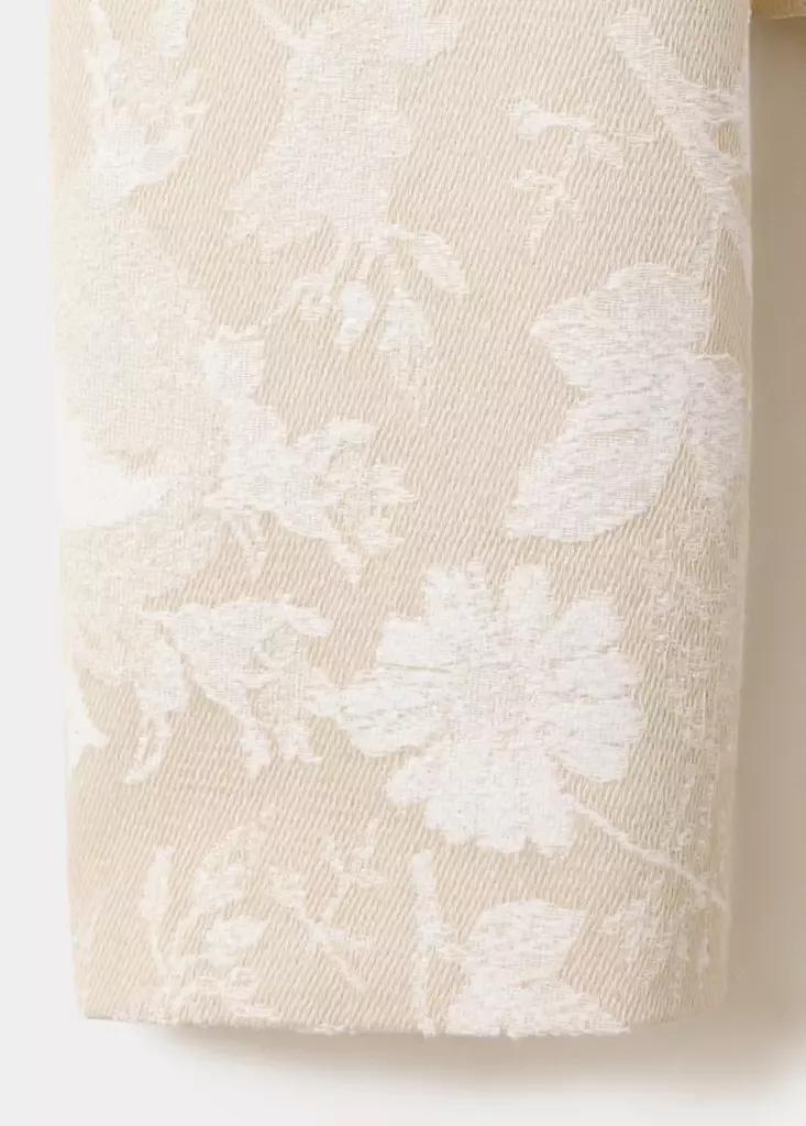 Ecru Jacquard Jacket With Frogging Detail, , medium