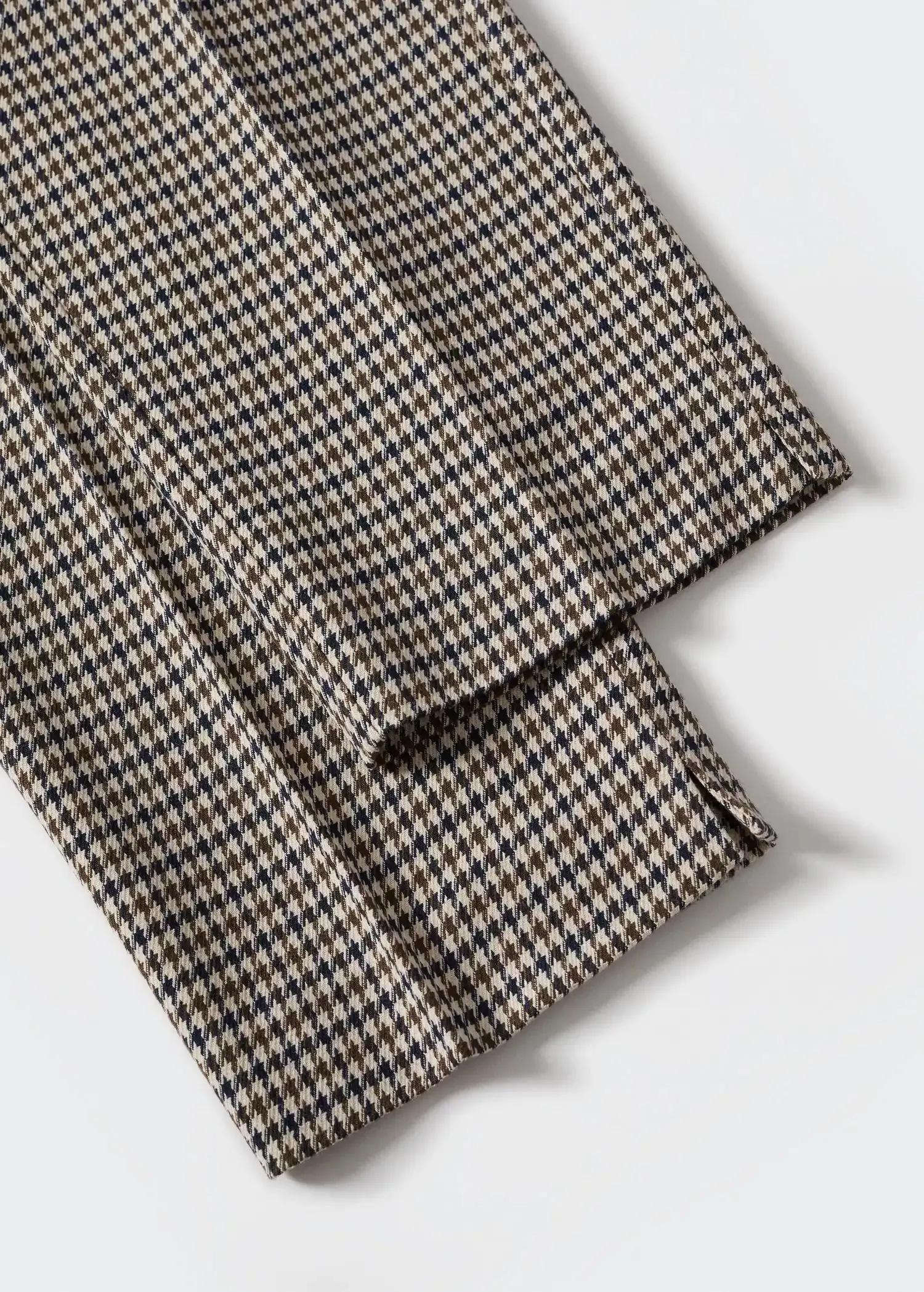 brown Skinny houndstooth suit trousers, , large image number 5