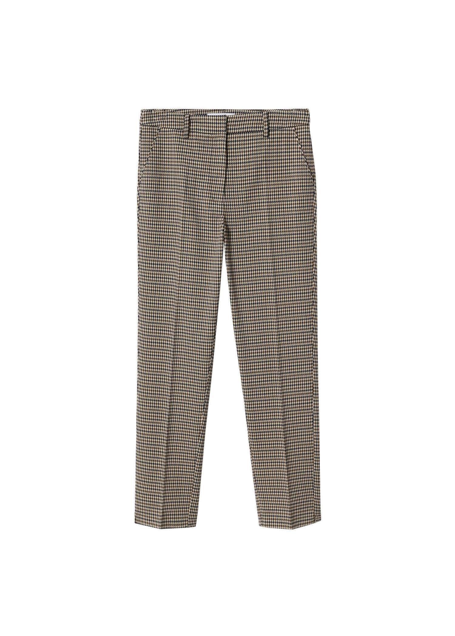 brown Skinny houndstooth suit trousers, , large image number 7