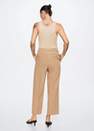 Mango - medium brown Cropped button trousers