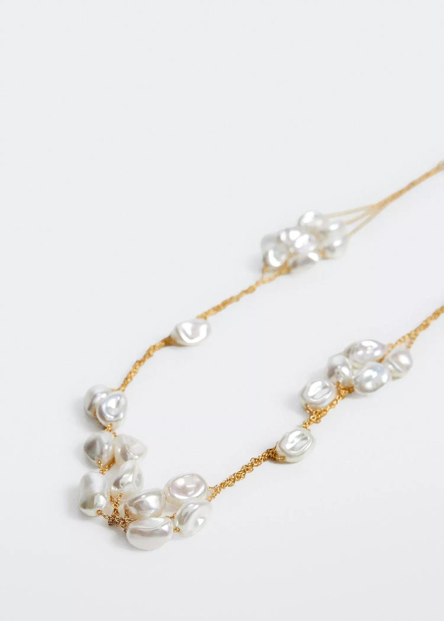 Gold Pearl Chain Choker, , large image number 1