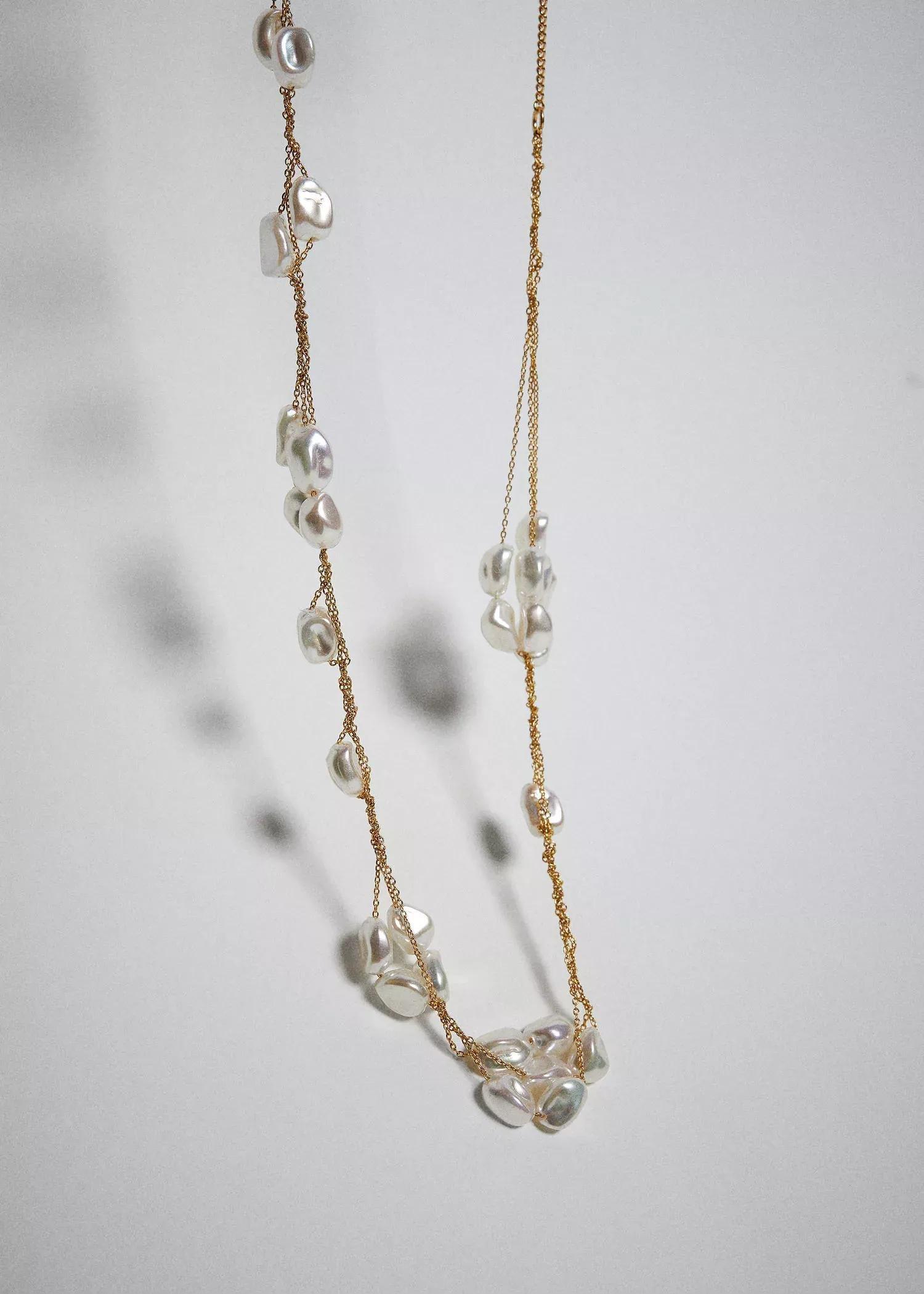 Gold Pearl Chain Choker, , large image number 2