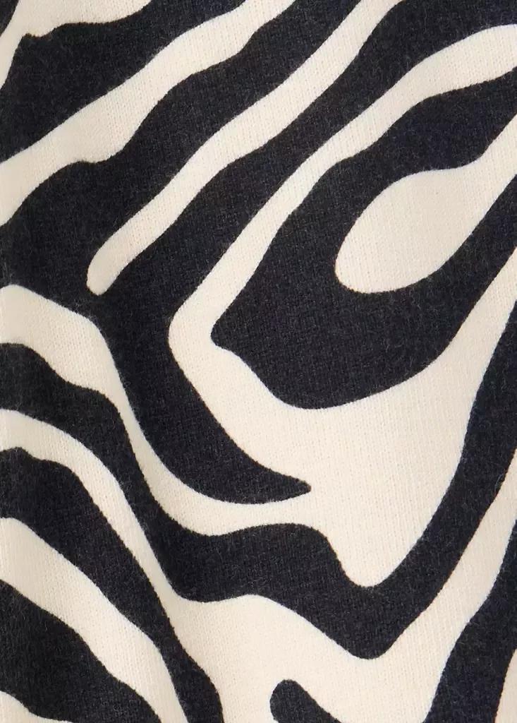 Black Fine-Knit Zebra Jumper, Black, large image number 7