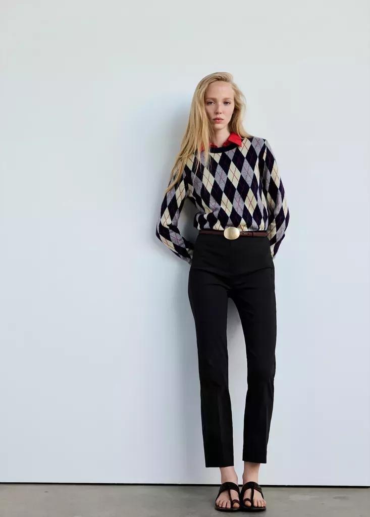 Navy Fine-Knit Crew-Neck Sweater, Navy, large image number 0
