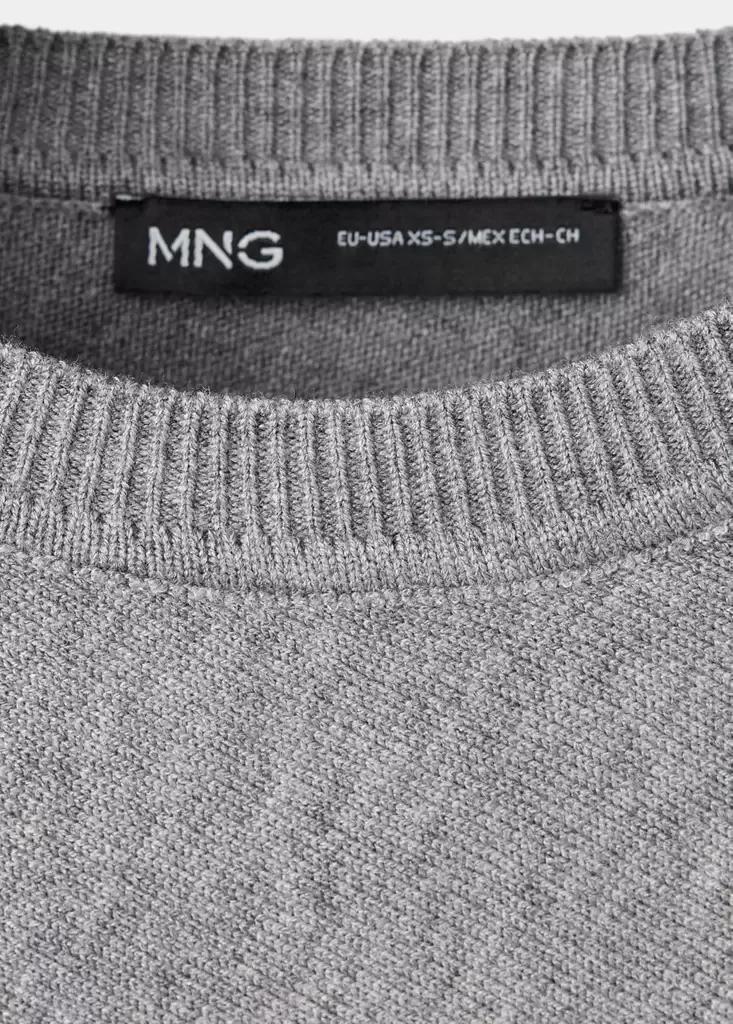 Grey Asymmetric Hem Sweater, Medium Grey, large image number 5