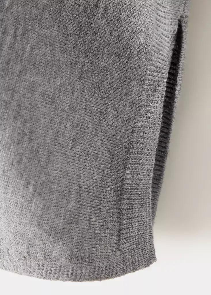 Grey Asymmetric Hem Sweater, Medium Grey, large image number 6