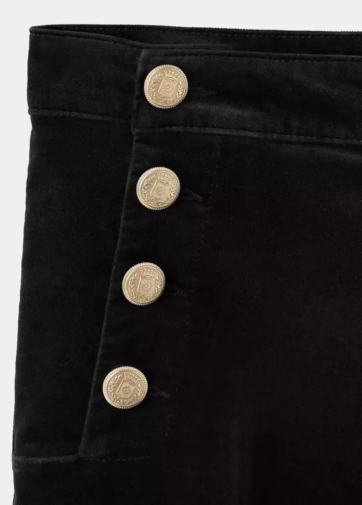 Grey Wide-Leg Jeans With Side Buttons, Open Grey, large image number 5