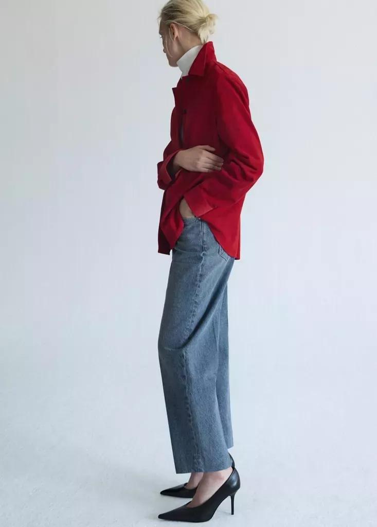 Blue Ankle-Length Balloon Jeans, Open Blue, large image number 4