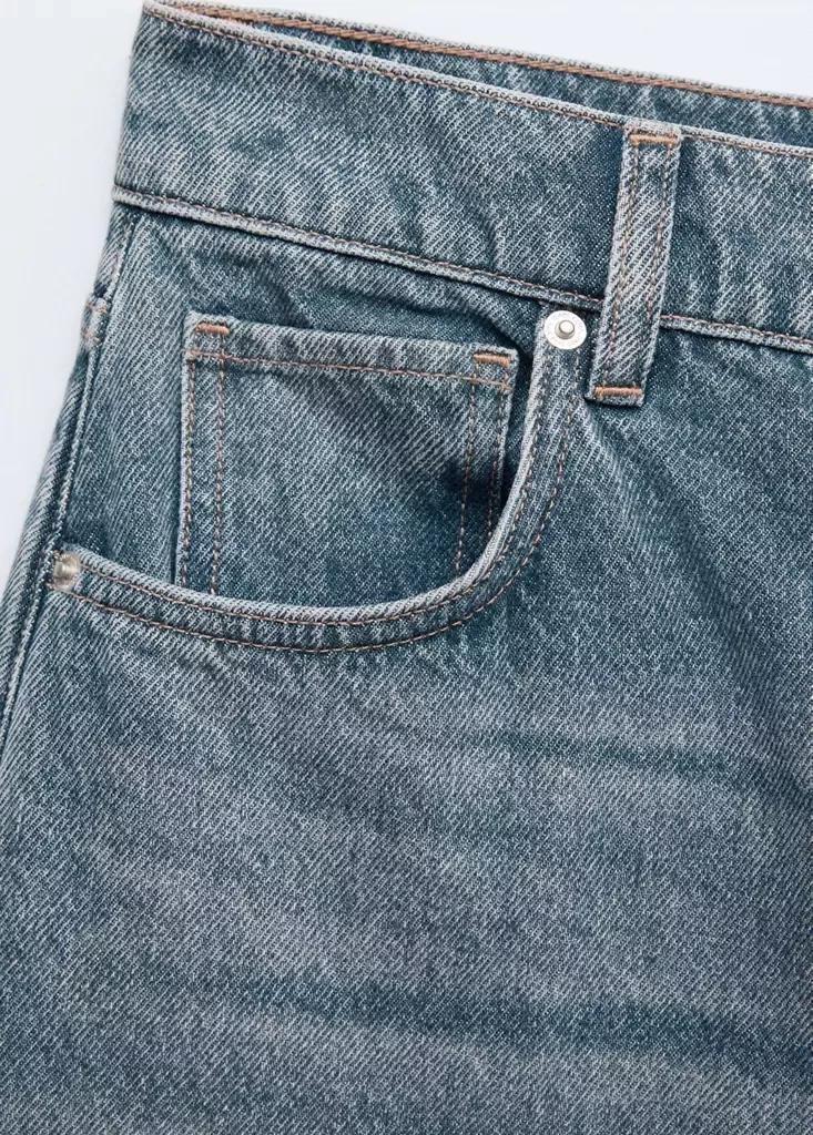 Blue Ankle-Length Balloon Jeans, Open Blue, large image number 6