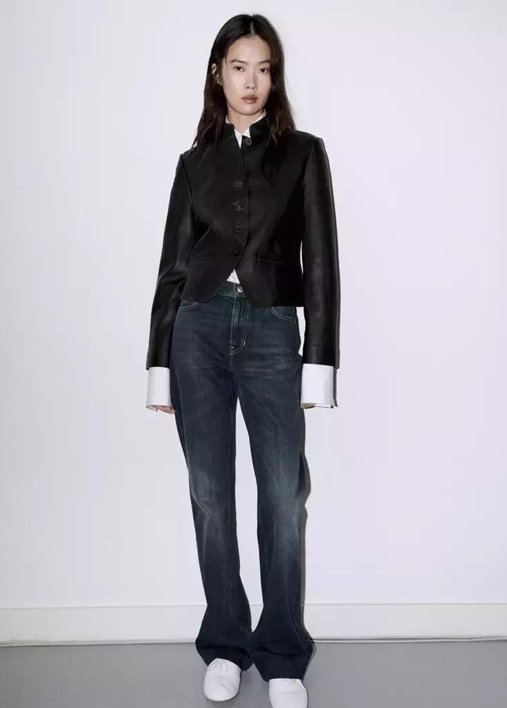 Blue Distressed Flare Jeans, Open Blue, large image number 0