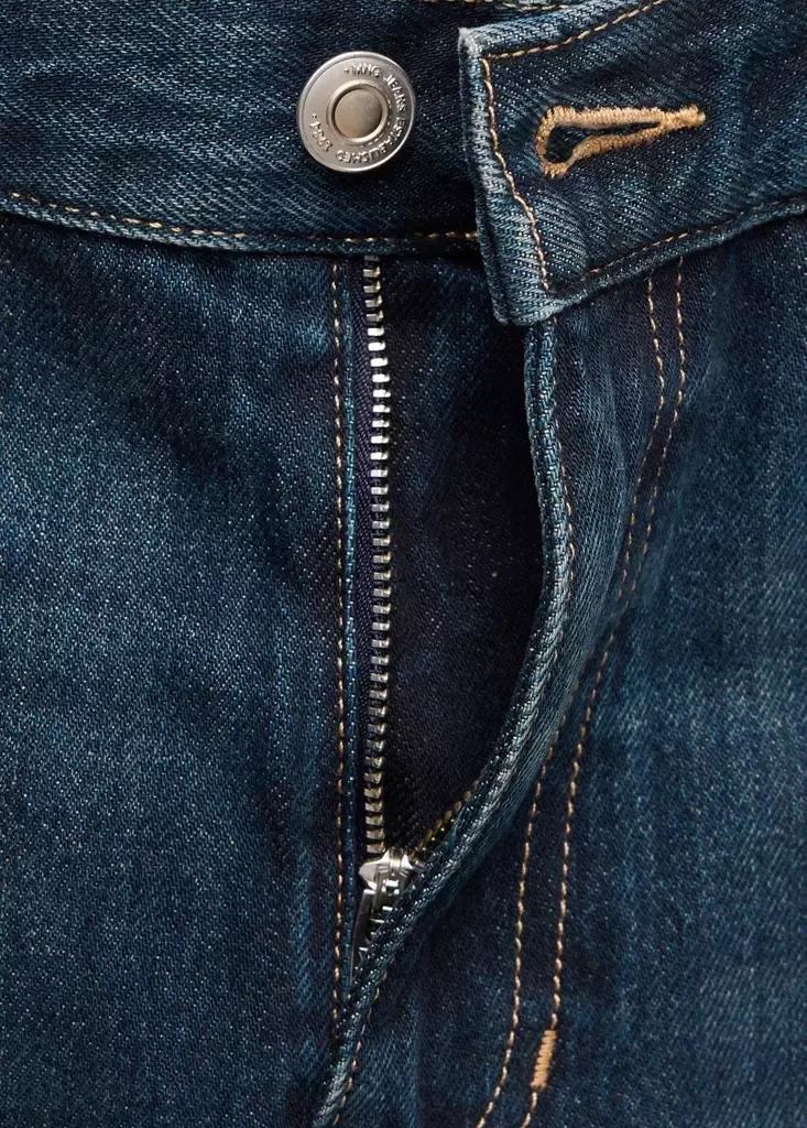 Blue Distressed Flare Jeans, Open Blue, large image number 5