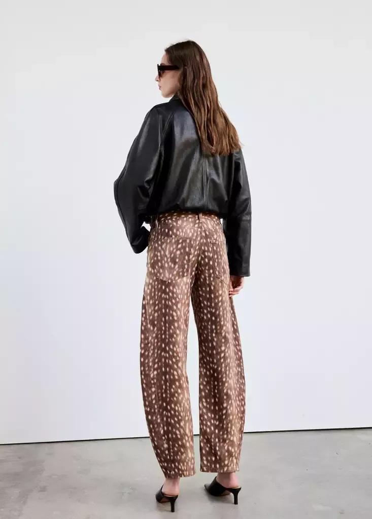 Brown Bambi Balloon Jeans, Dark Brown, medium