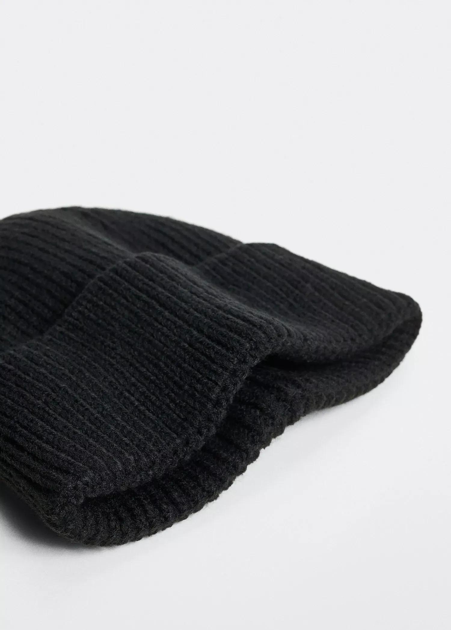 Black Knit Beanie, , large image number 1