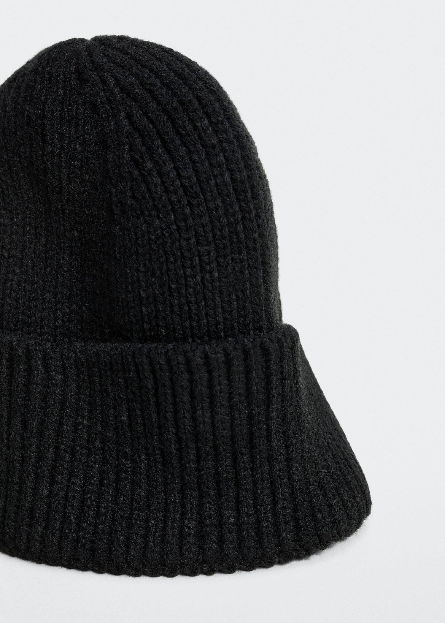 Black Knit Beanie, , large image number 2