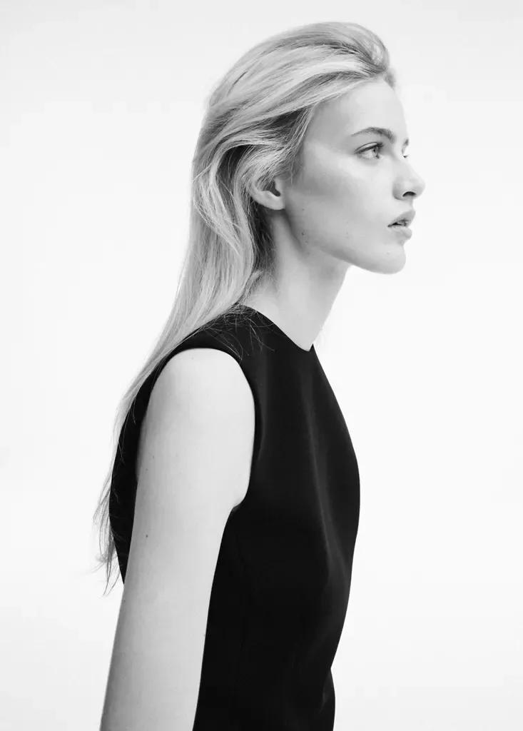 Black Short Dress With Seam Detailing, Black, medium