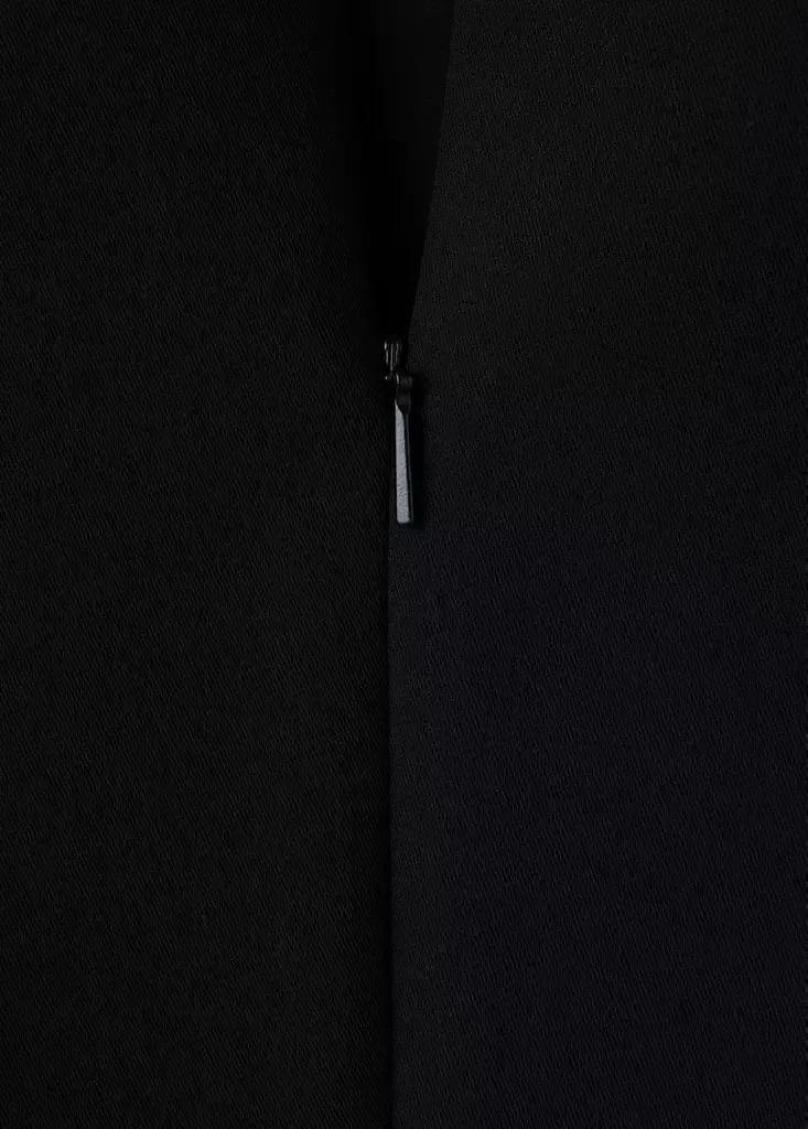 Black Short Dress With Seam Detailing, Black, large image number 6