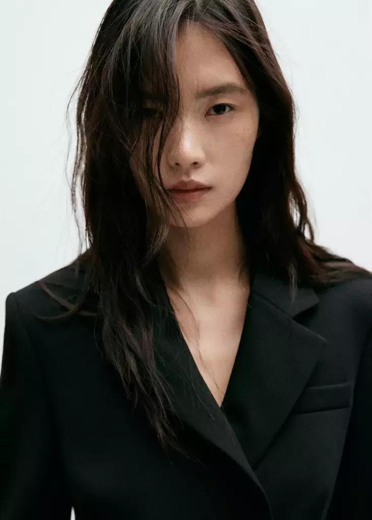 Black Double-Breasted Blazer-Style Dress, Black, large image number 3