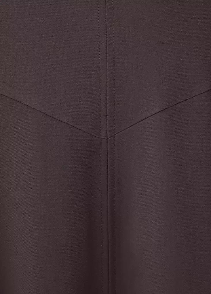 Brown Long-Sleeve Dress With Side Slits, Dark Brown, large image number 5