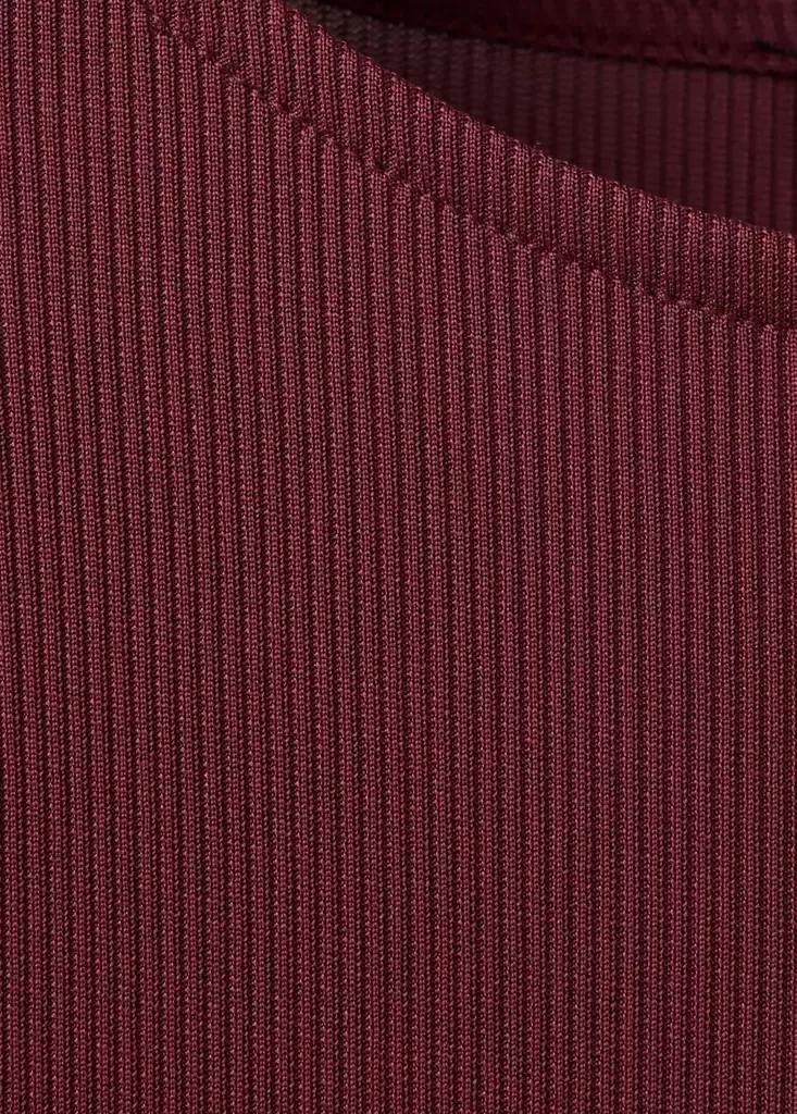 Red Pleated Panelled Dress, Dark Red, large image number 5