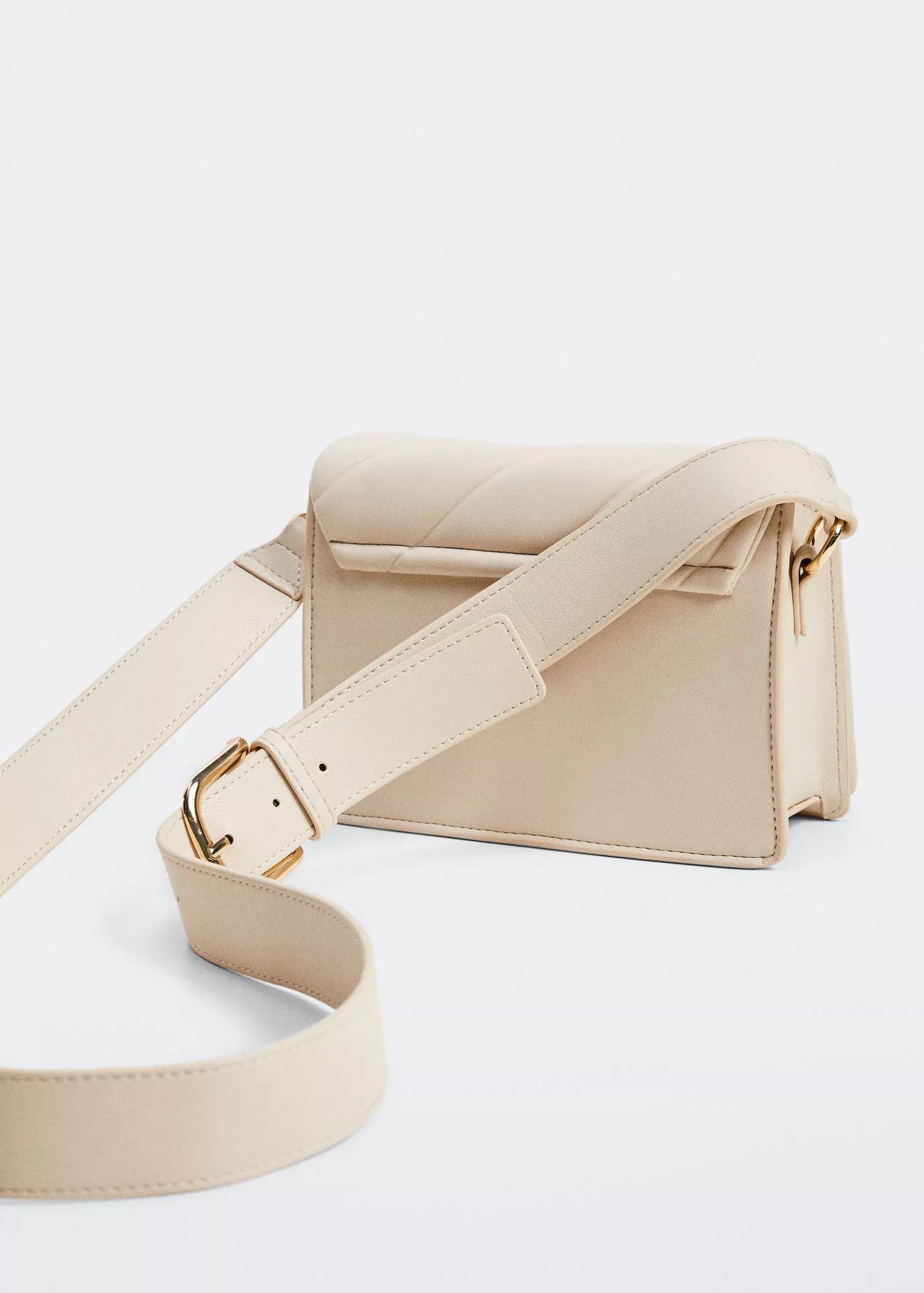 White Buckle Cross-Body Bag, , large image number 2