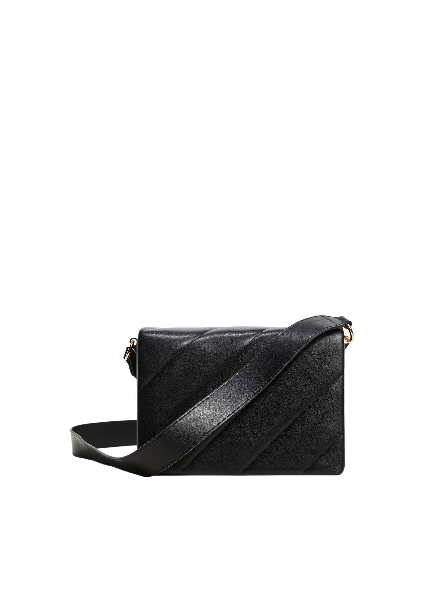 Black Buckle Cross-Body Bag, , large image number 0