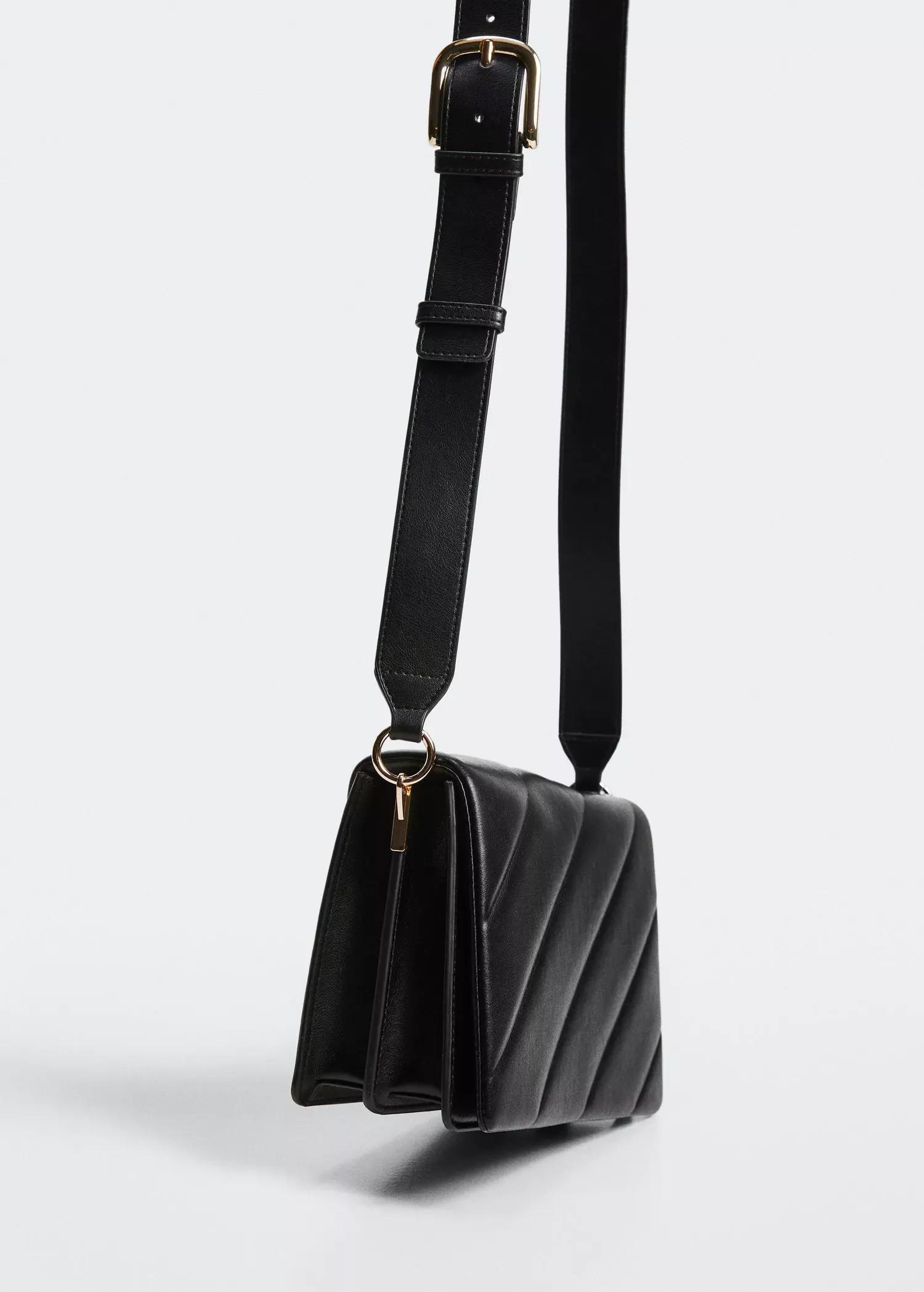 Black Buckle Cross-Body Bag, , large image number 1