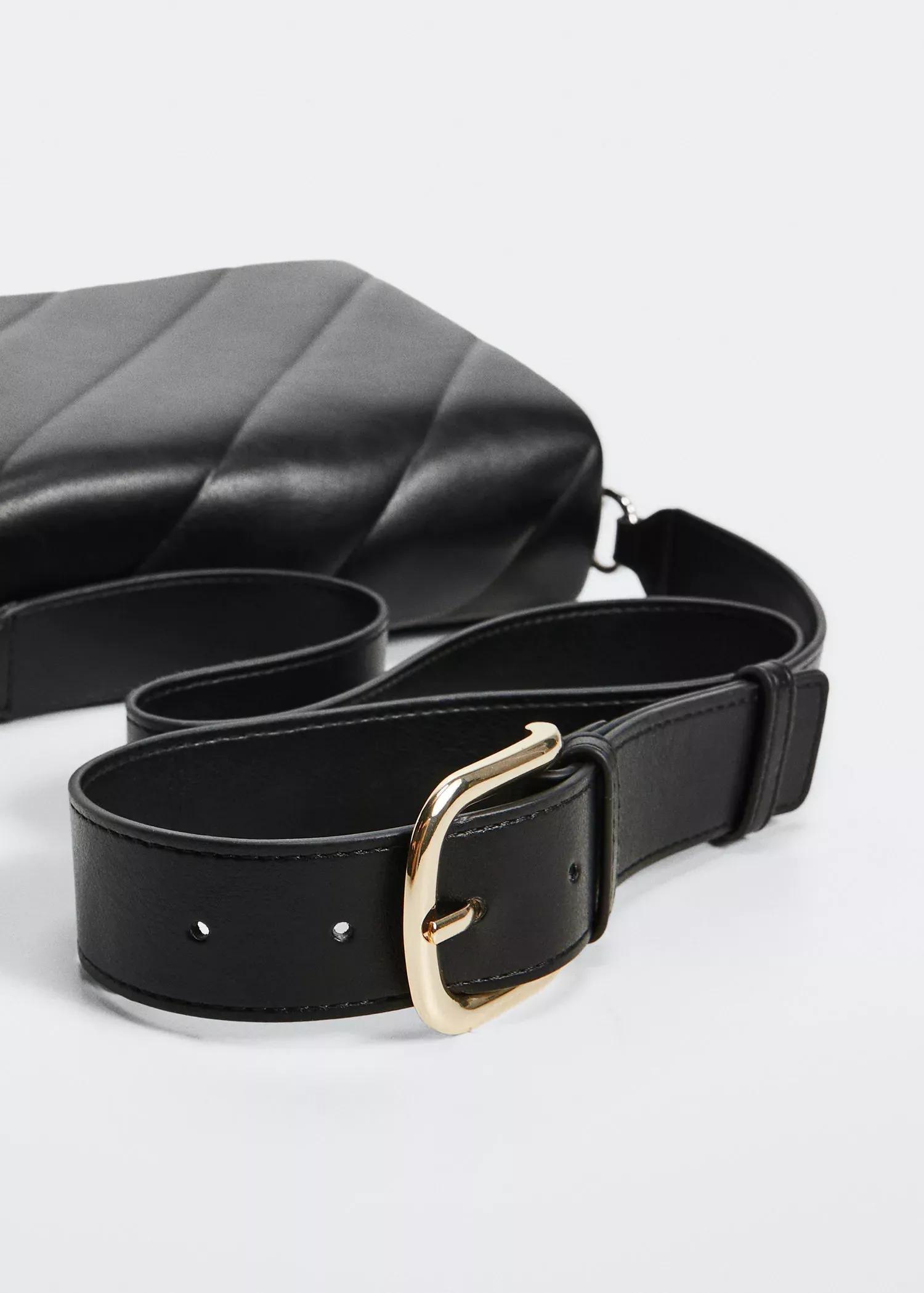 Black Buckle Cross-Body Bag, , large image number 2