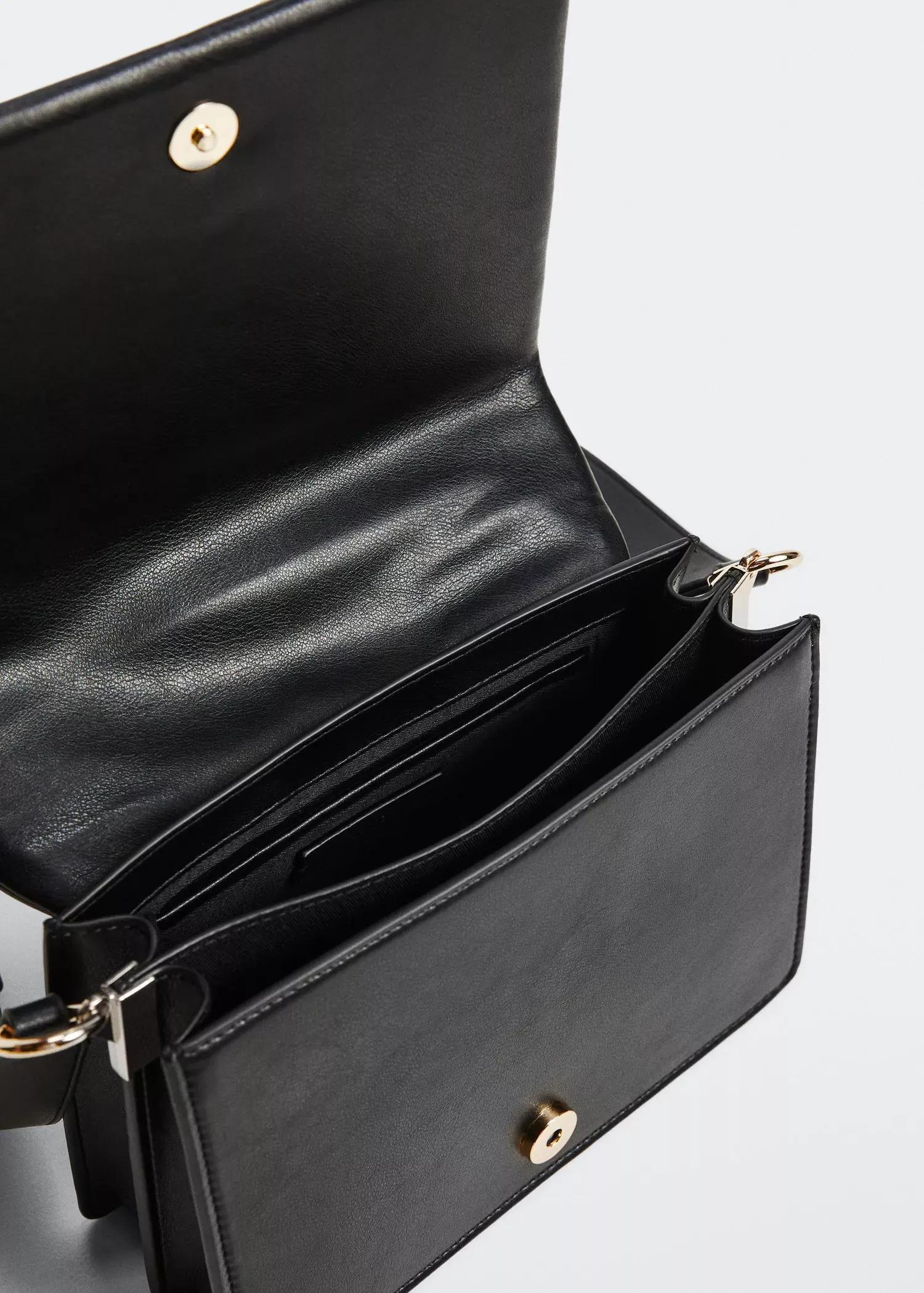 Black Buckle Cross-Body Bag, , large image number 3