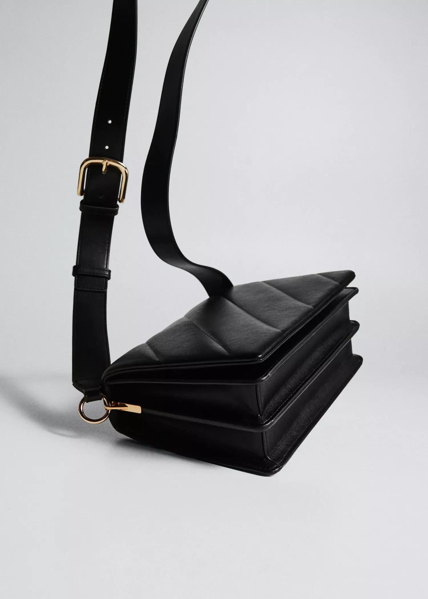 Black Buckle Cross-Body Bag, , large image number 4