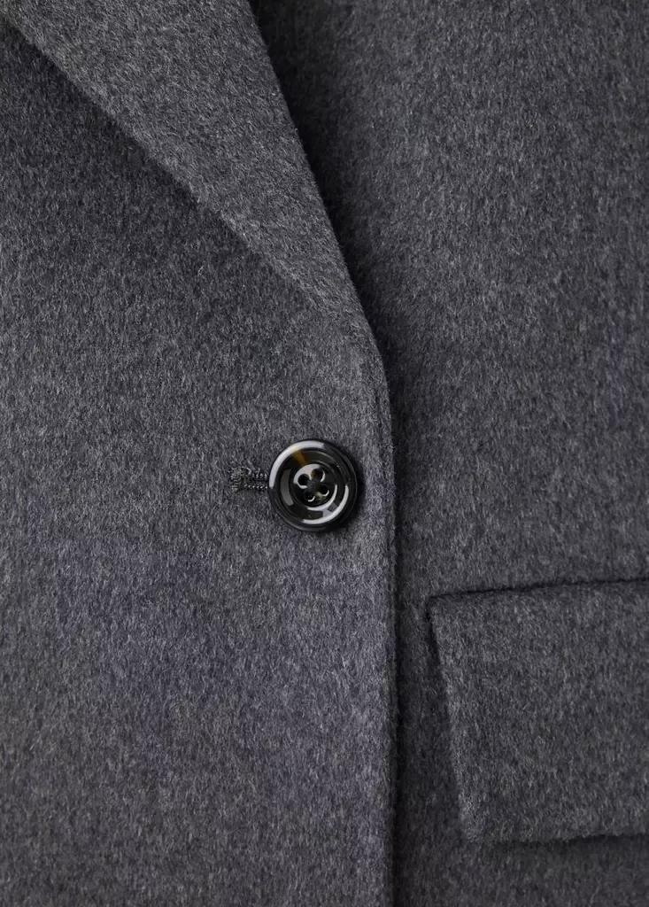 Grey Handmade Oversized Wool Coat, Dark Grey, large image number 7