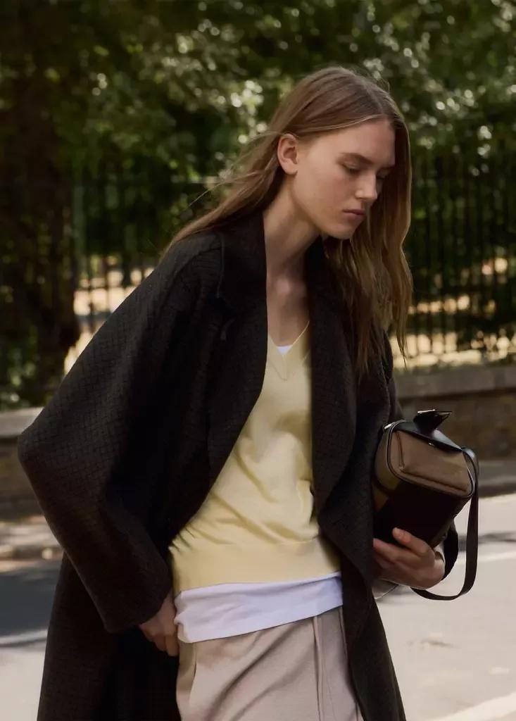 Brown Handmade Oversized Wool Coat, Dark Brown, large image number 3