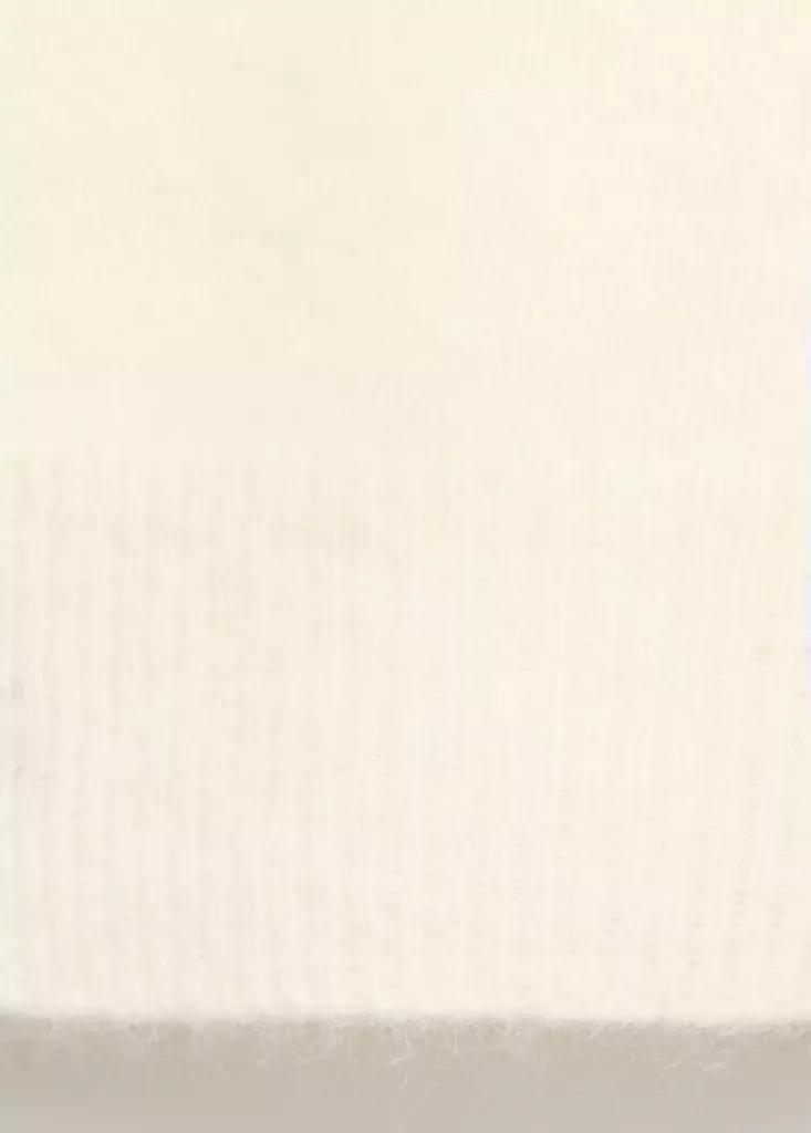 White Wool Short-Sleeved Sweater, White, large image number 5