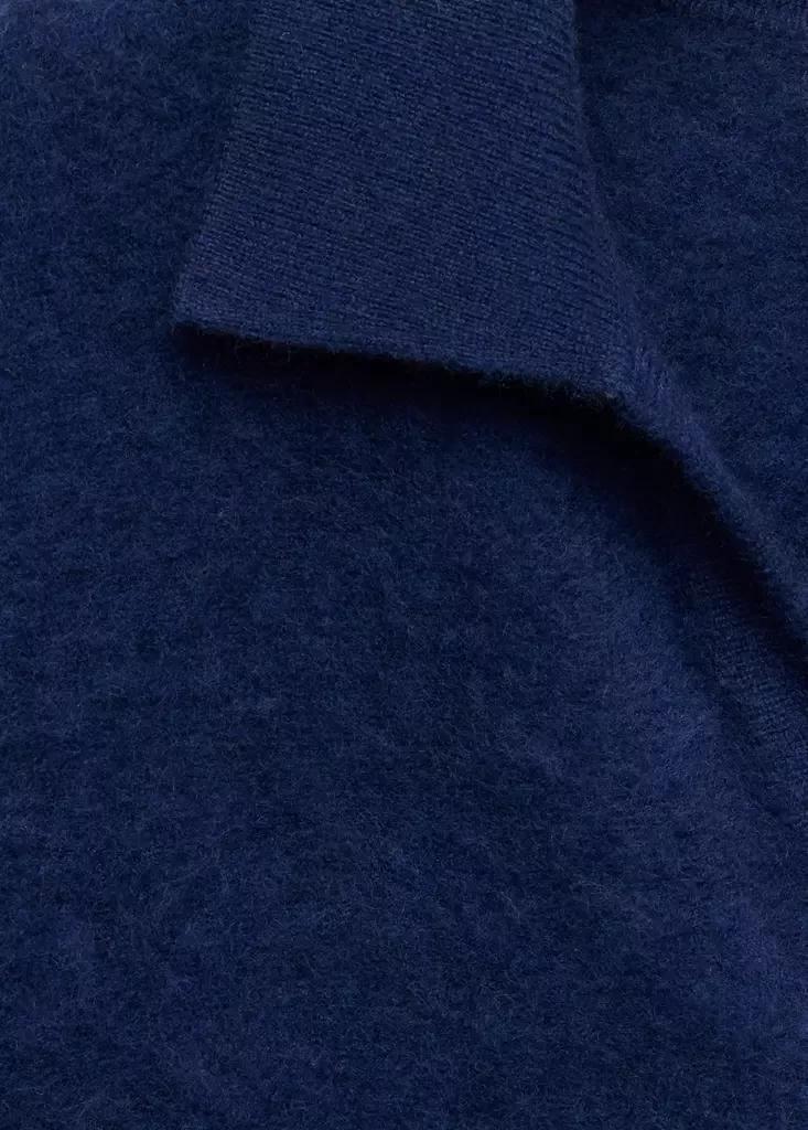Blue Wool Polo-Neck Sweater, Medium Blue, large image number 4