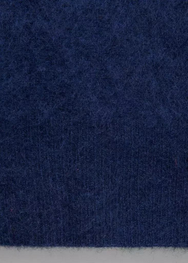 Blue Wool Polo-Neck Sweater, Medium Blue, large image number 5