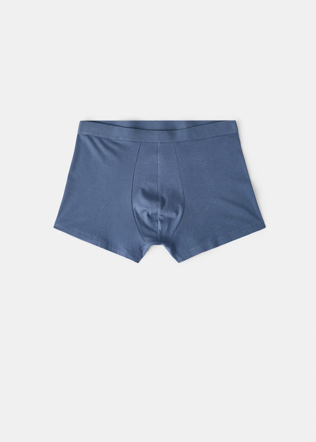 Blue Cotton Combination Briefs, Set Of 3, Medium Blue, medium