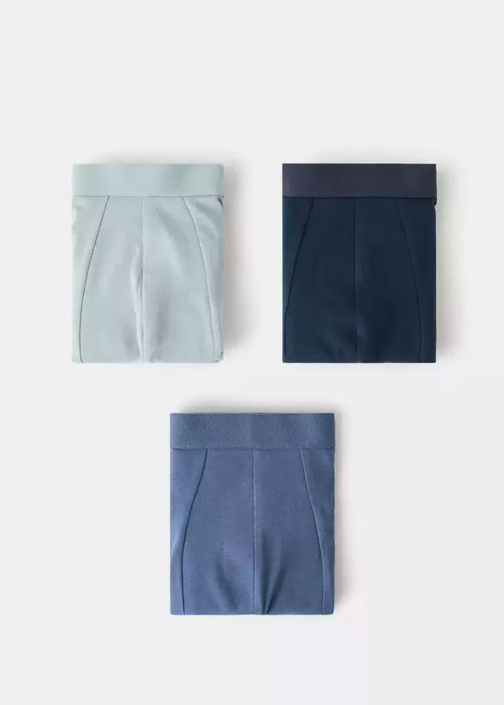 MEDIUM BLUE Pack of 3 cotton combination briefs, Medium Blue, large image number 5