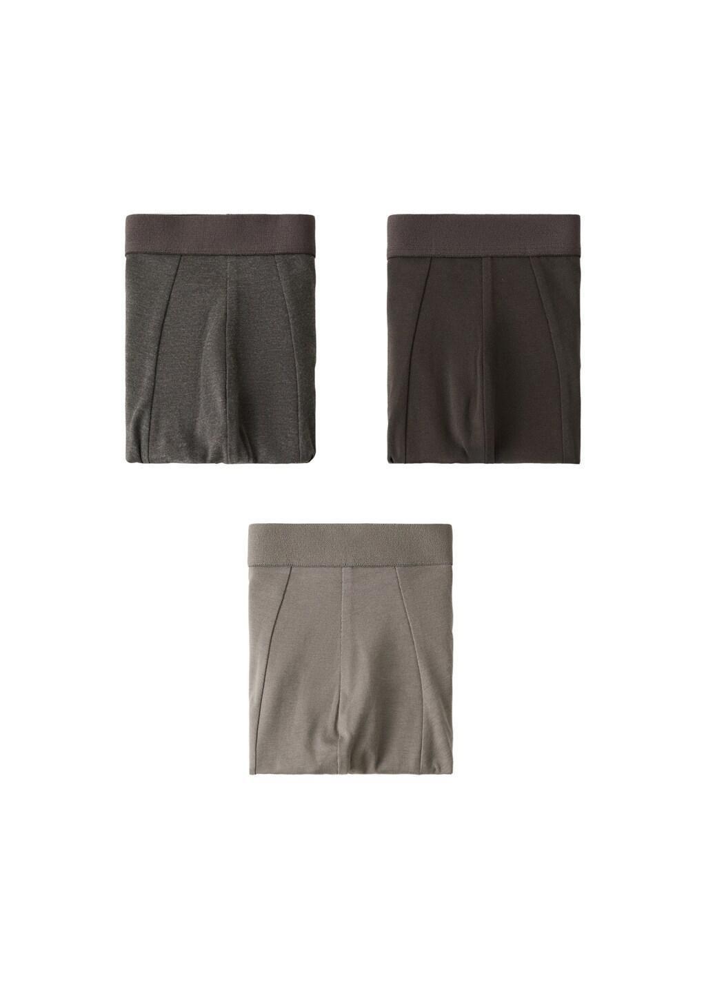 Brown Cotton Combination Briefs, Set Of 3, Brown, large image number 3