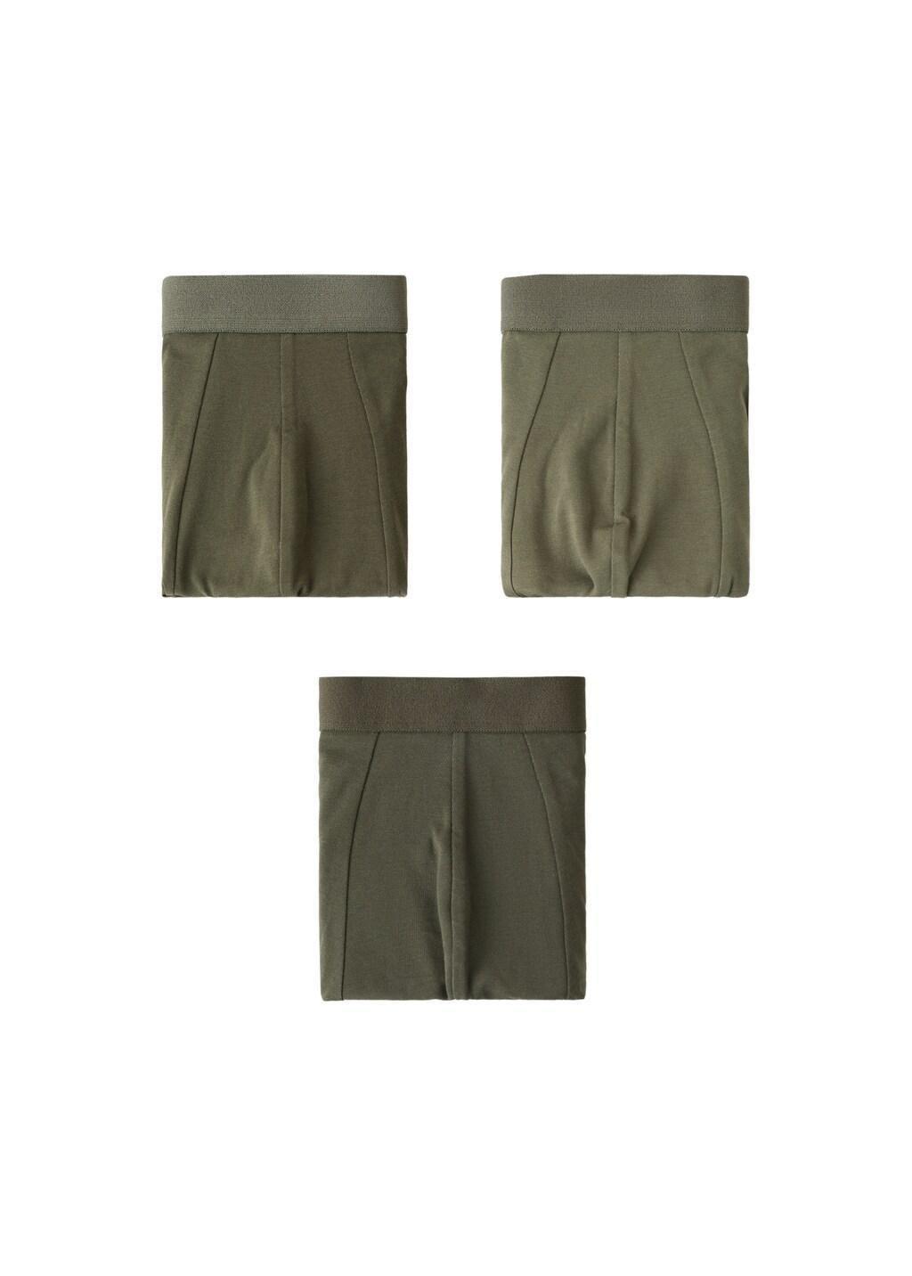 Khaki Cotton Underpants, Set Of 3, Beige - Khaki, large image number 3