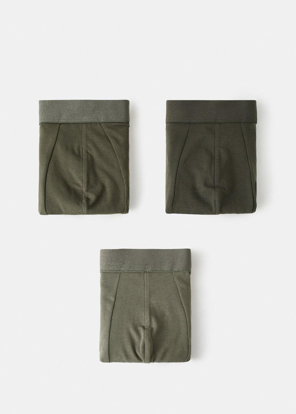 Khaki Cotton Underpants, Set Of 3, Beige - Khaki, large image number 4